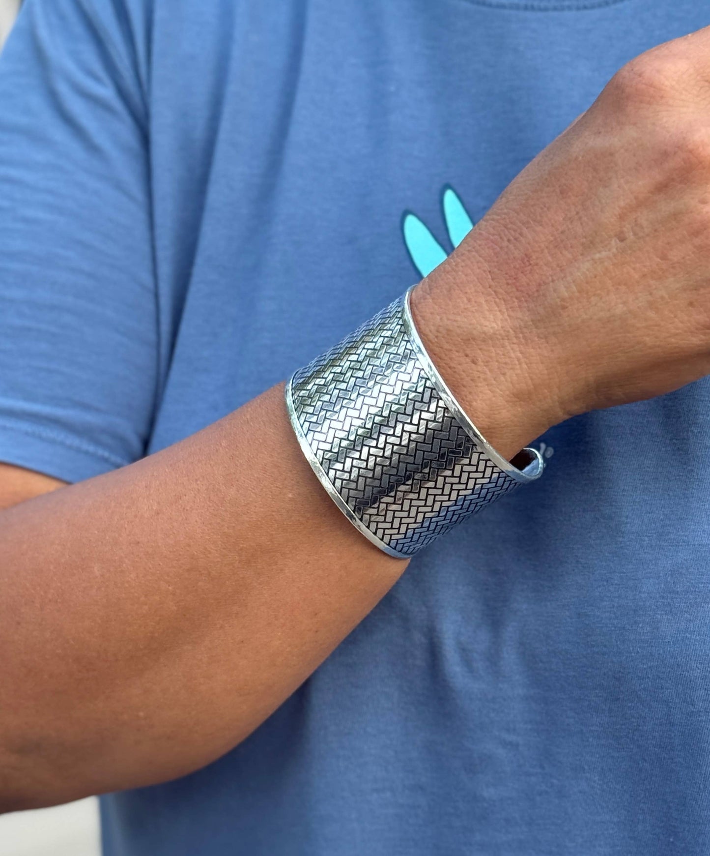Handcrafted Woven Cuff Bracelet Bohemian Hippie Ethnic