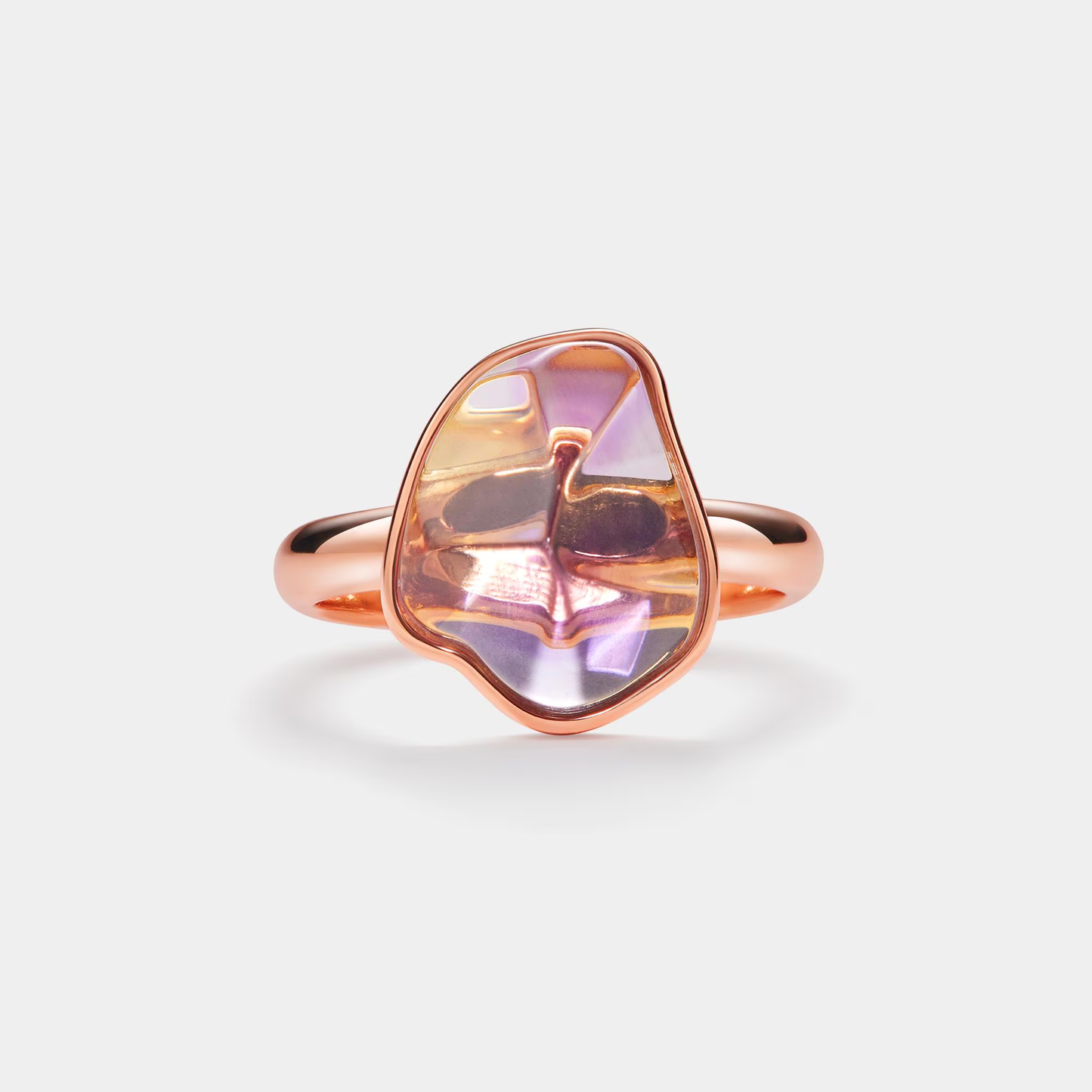 Amethyst Crystal Statement Ring