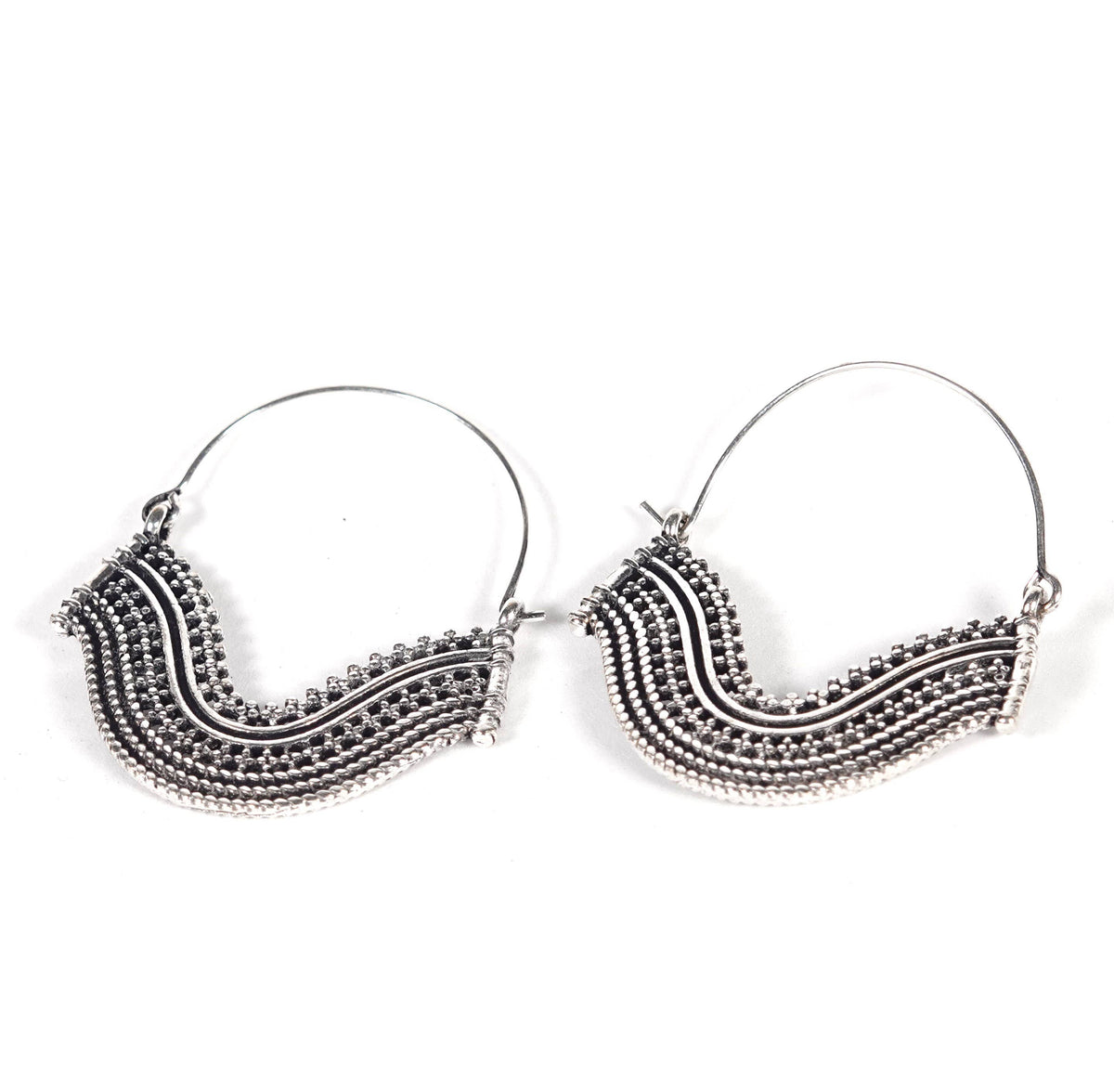 Classic Indian pattern Earrings of Golden and Silver Color