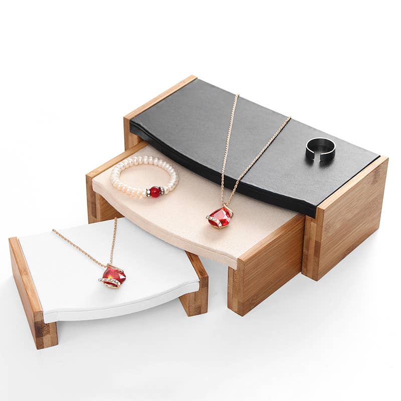 Set of 3 Premium Quality Jewelry Riser Stands Display