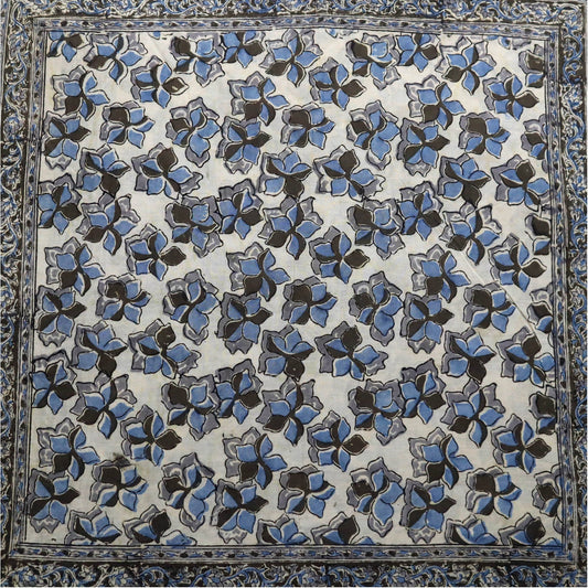 Blue Jay - Kalamkari Cotton Bandana (KK1462)