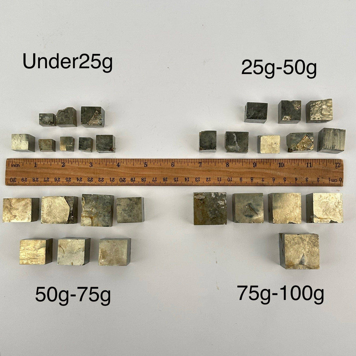 Pyrite Crystal Cubes - By Weight -