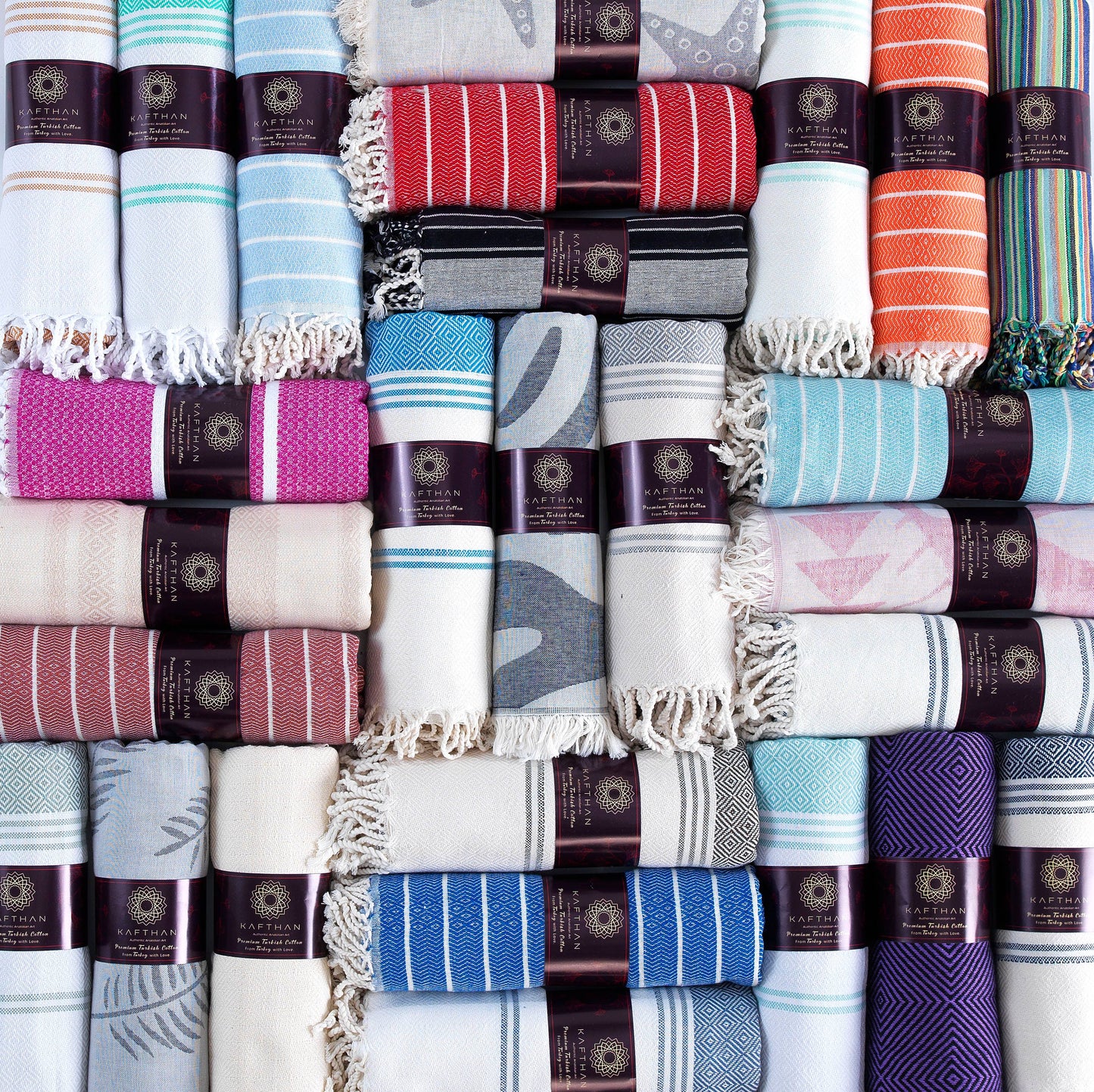 Assorted Cotton Beach Towels | Summer Gifts | Case of 50
