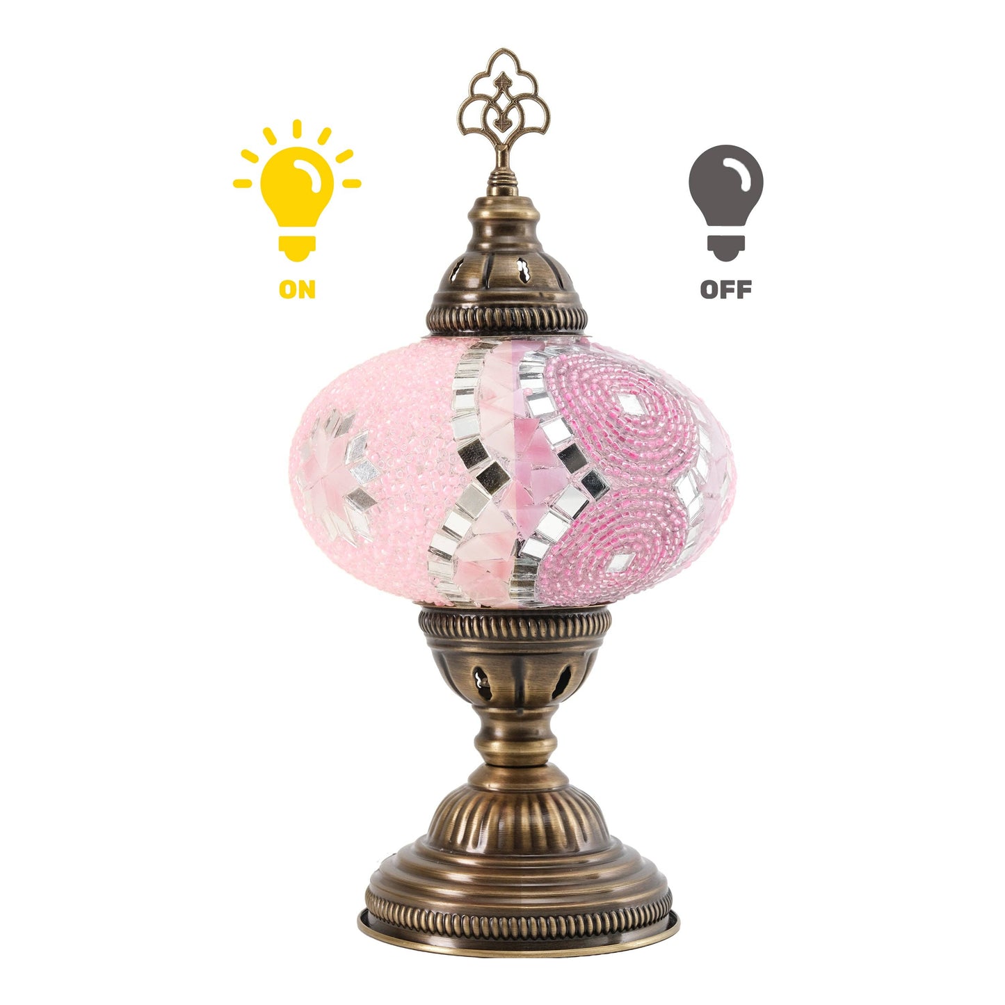 Turkish Mosaic Table Lamp Pink
