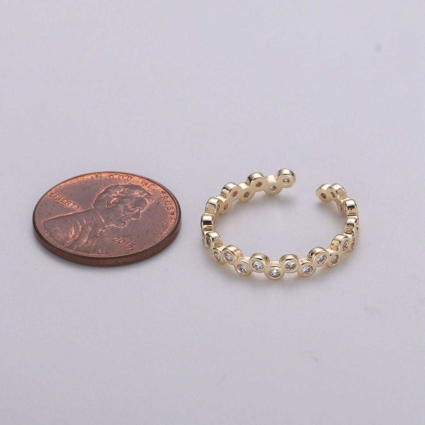 Dainty Gold cubic zirconia CZ bezel stacking ring - cz ring - tiny gold cz ring - tiny cz ring - boho ring - bezel ring - gold ring -