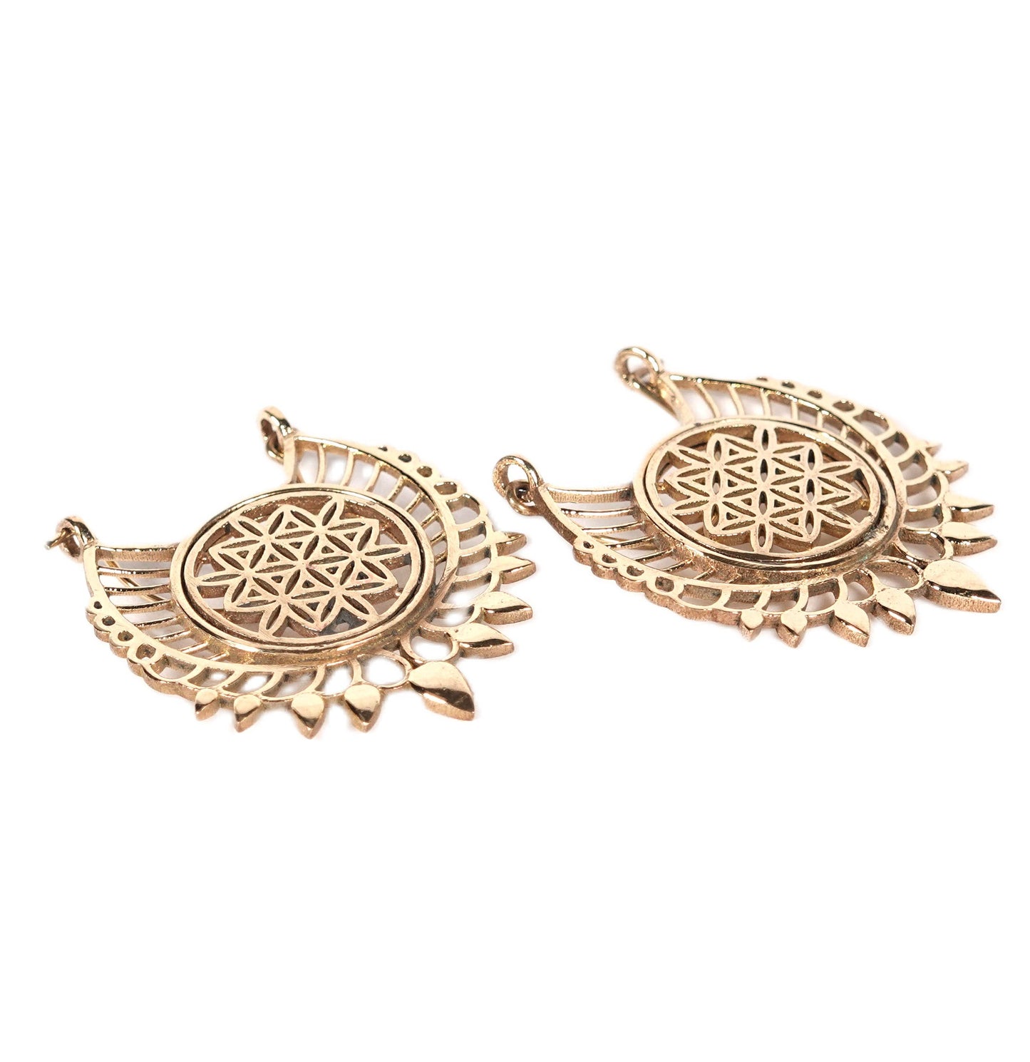 Floral pattern Earrings of Golden and Silver Color