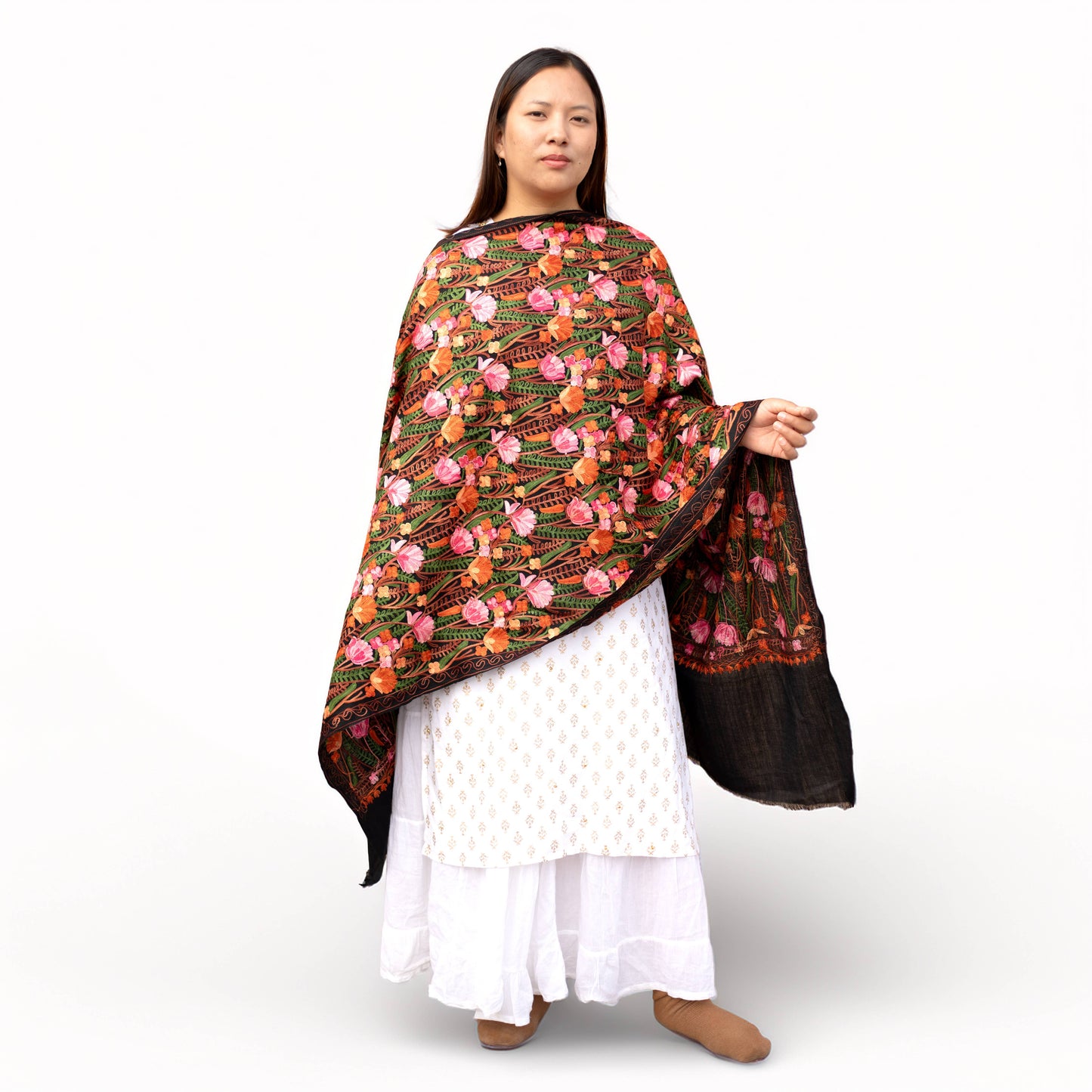 Handwoven Embroidery Shawl