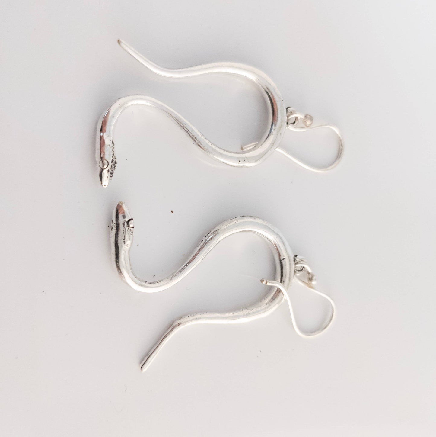 Snake Earrings, Golden and Silver