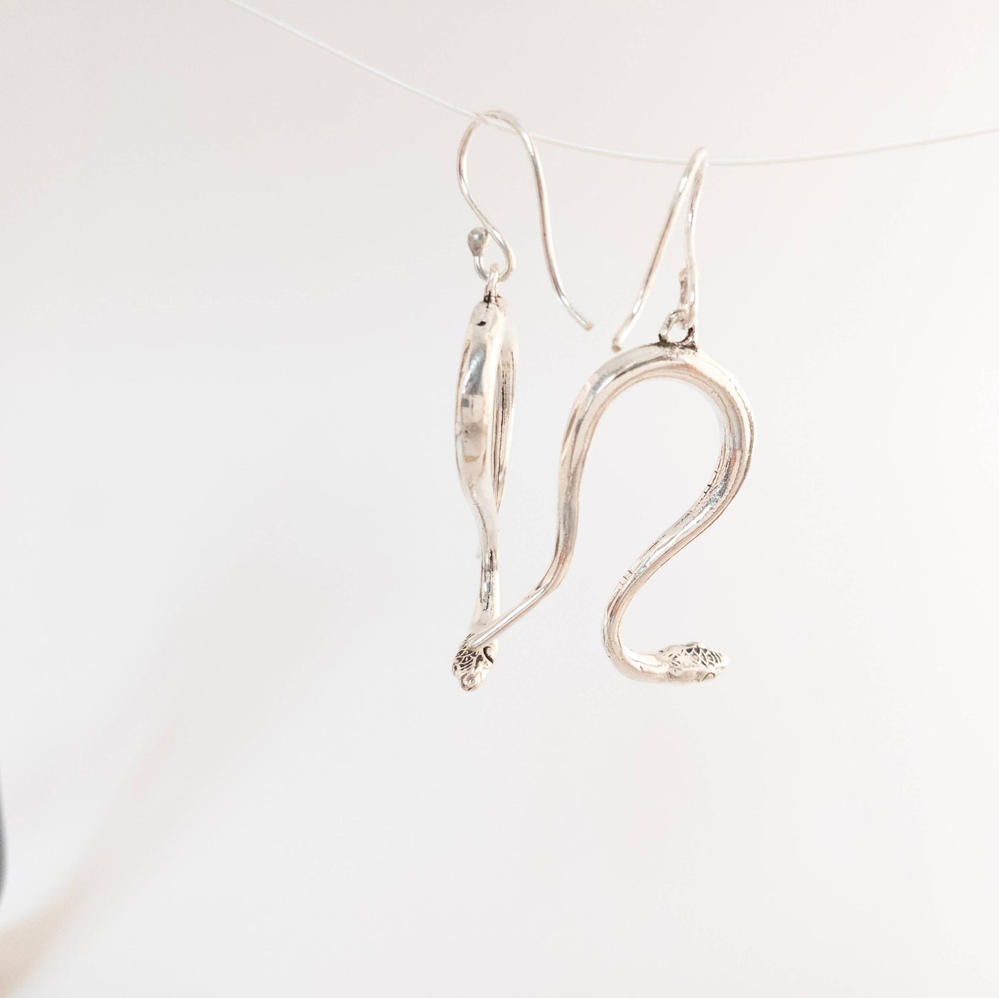 Snake Earrings, Golden and Silver