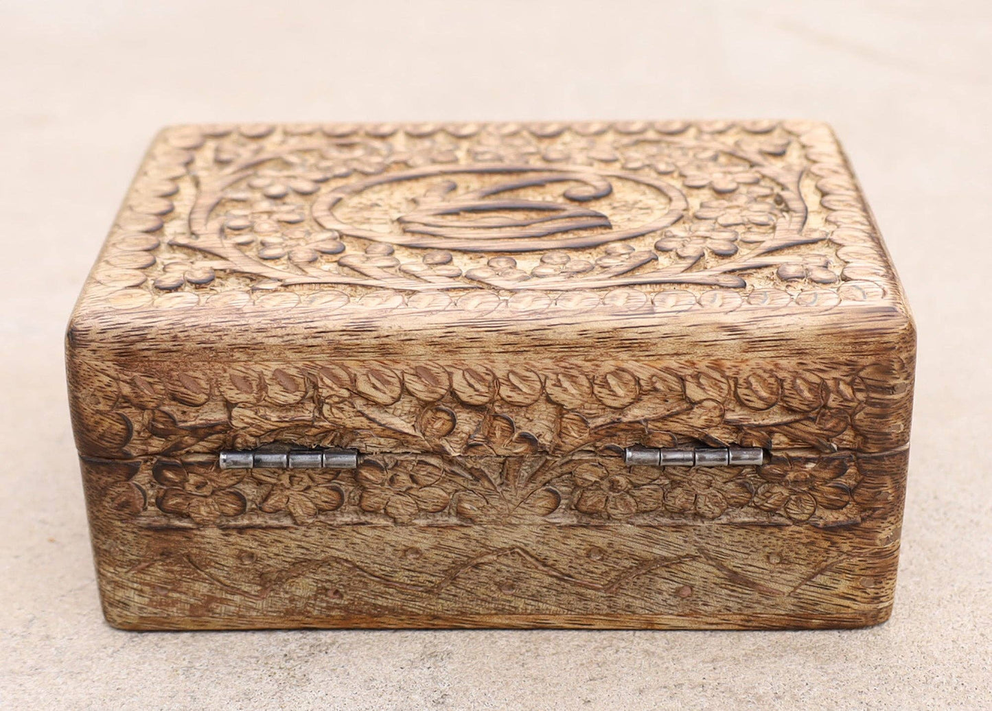 Egyptian Eye of Horus Hand Carved Jewelry Trinket Keepsake W