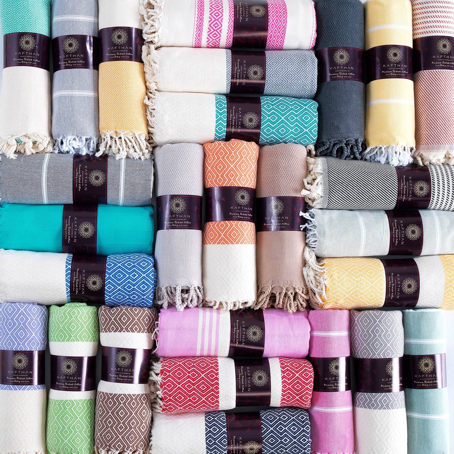 Assorted Cotton Beach Towels | Summer Gifts | Case of 50