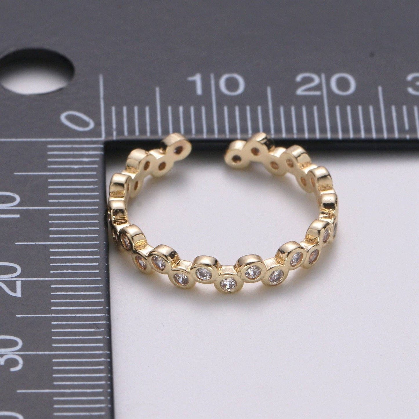 Dainty Gold cubic zirconia CZ bezel stacking ring - cz ring - tiny gold cz ring - tiny cz ring - boho ring - bezel ring - gold ring -