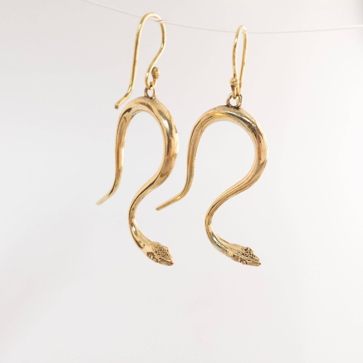 Snake Earrings, Golden and Silver