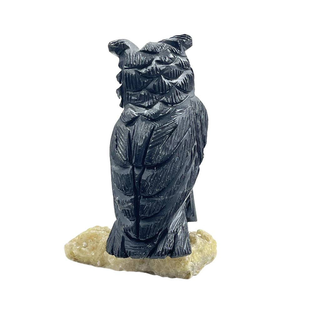 Calcite Owl On Base