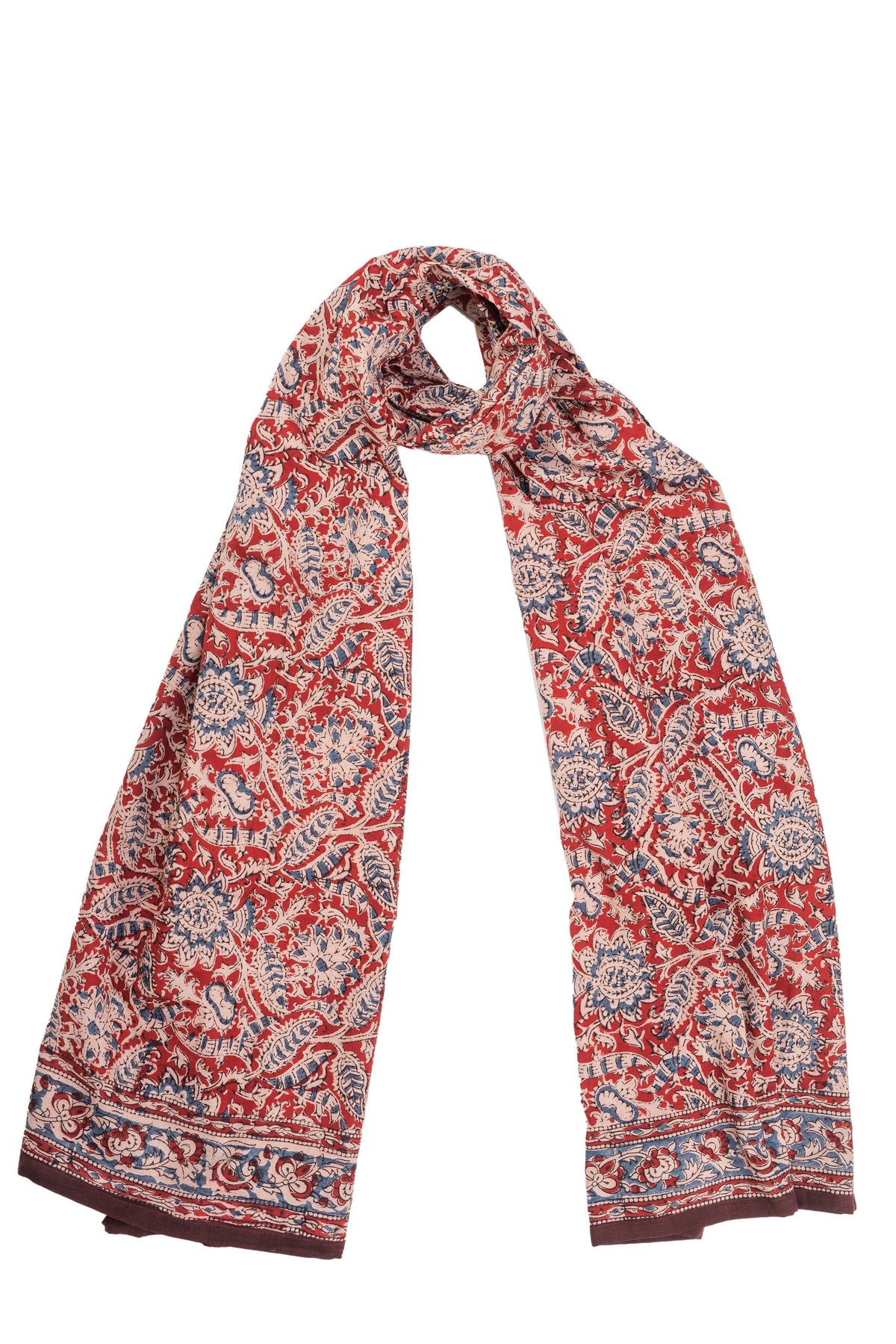 600-048 "Cotton Scarf" - Hand Block Printed