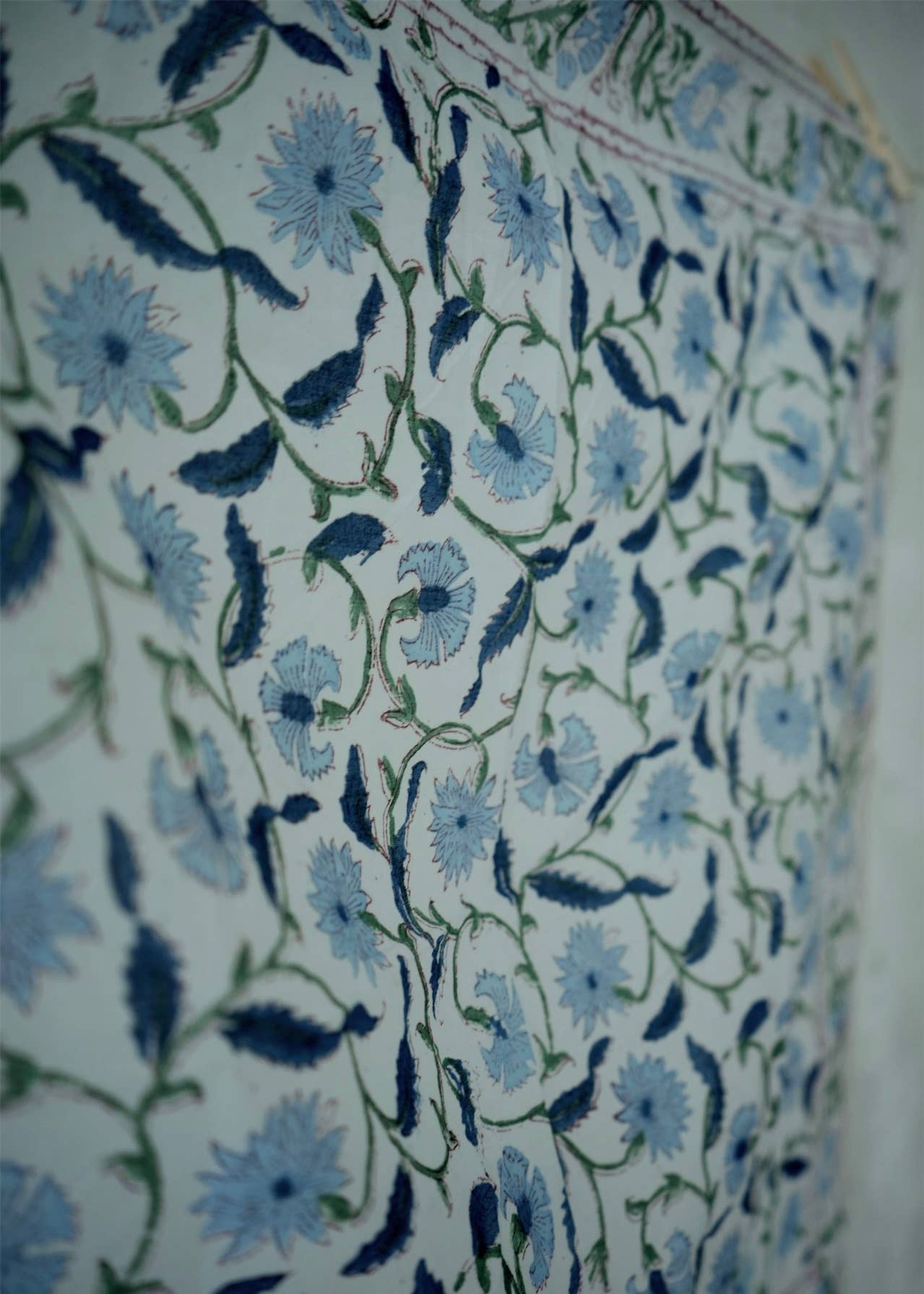Blue Bell - Hand Block Print Cotton Bandana (KK1517)