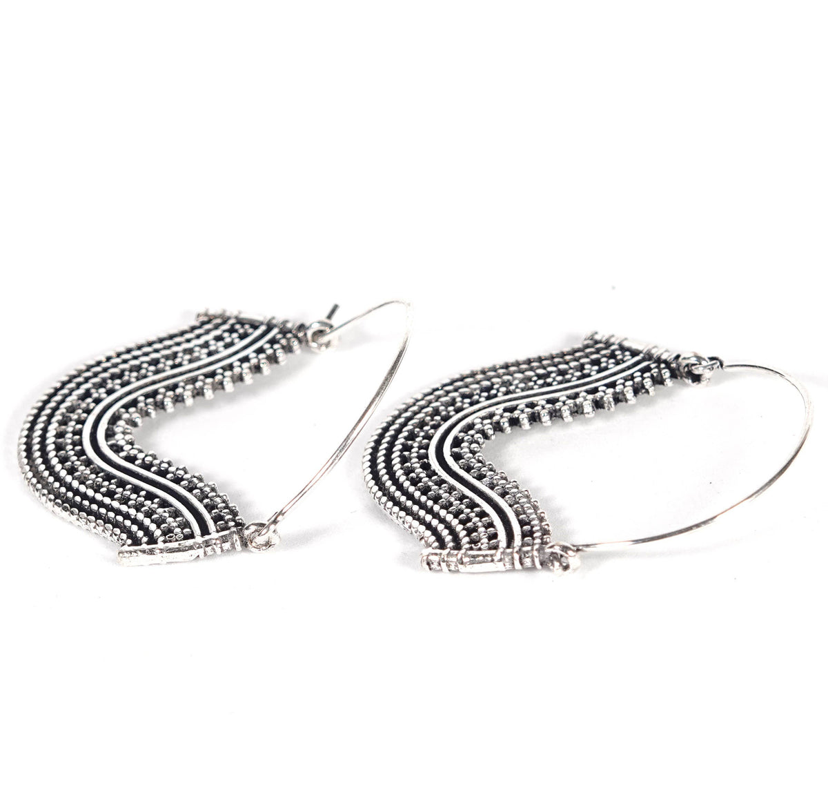 Classic Indian pattern Earrings of Golden and Silver Color