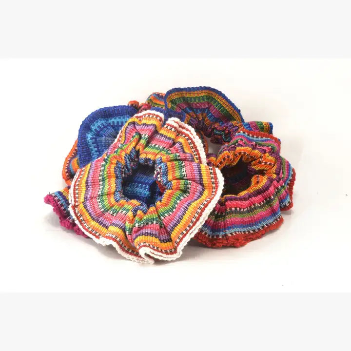 Guatemala Cotton Hair Scrunchies Tie Elastic Woven Multicolo