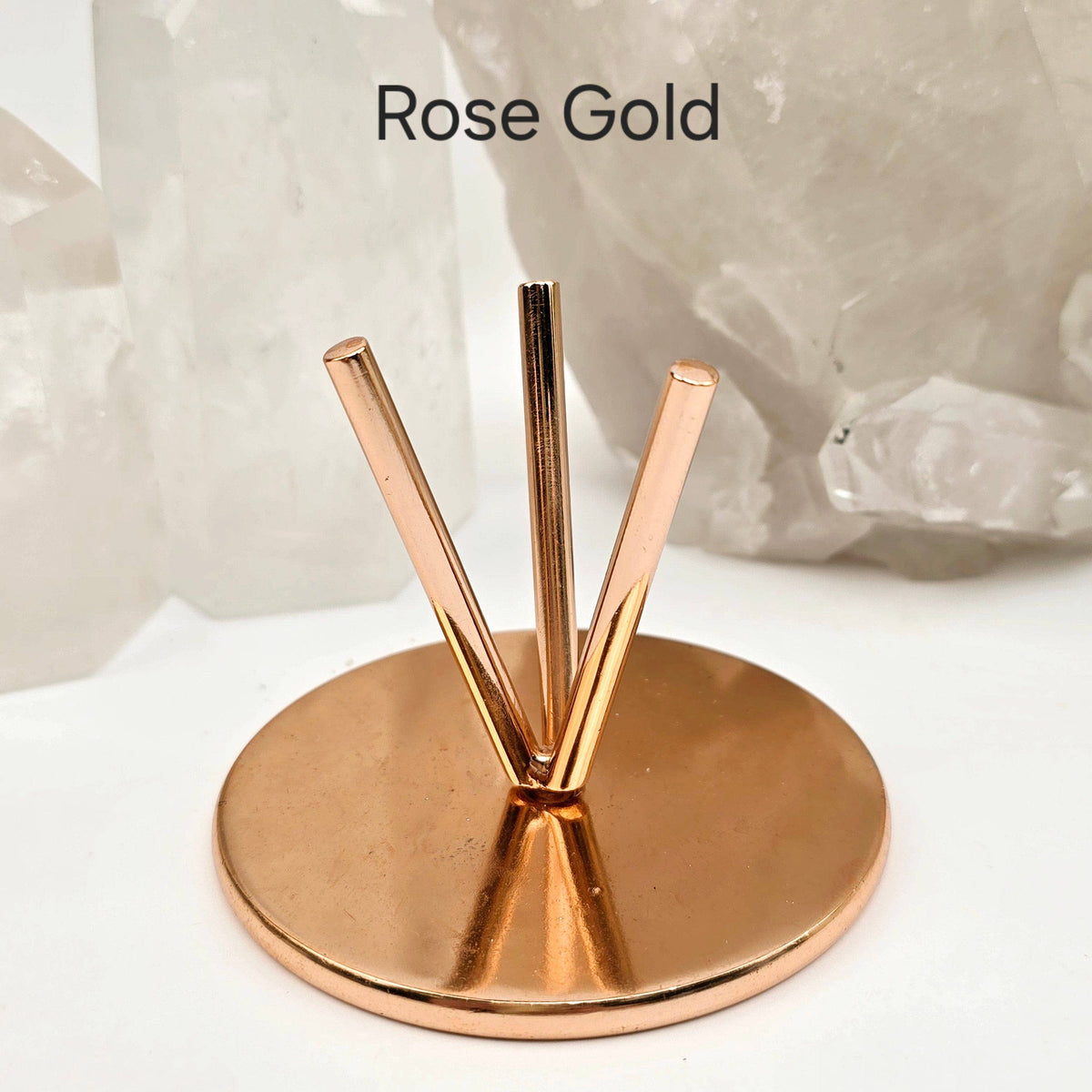 Metal Three Prong Stand - Crystal Display Stand - You Choose Color