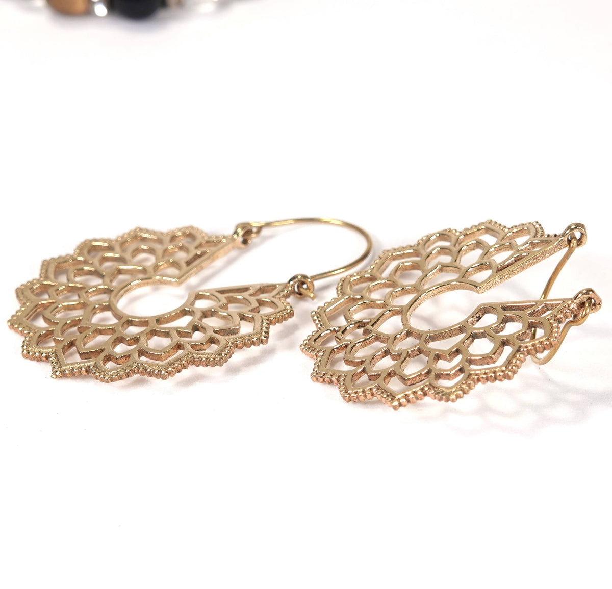 Floral pattern Earrings of Golden and Silver Color