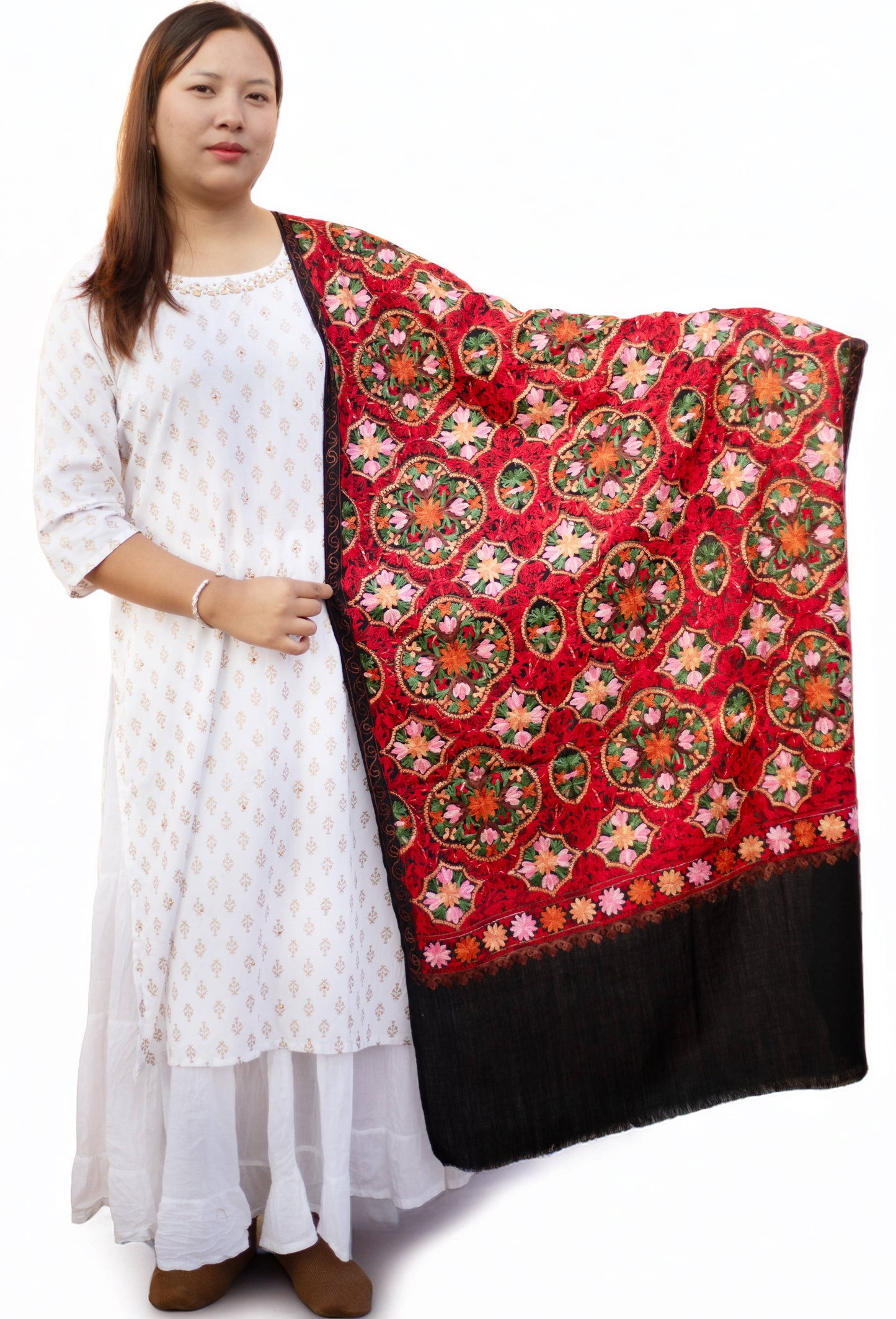 Handwoven Embroidery Shawl
