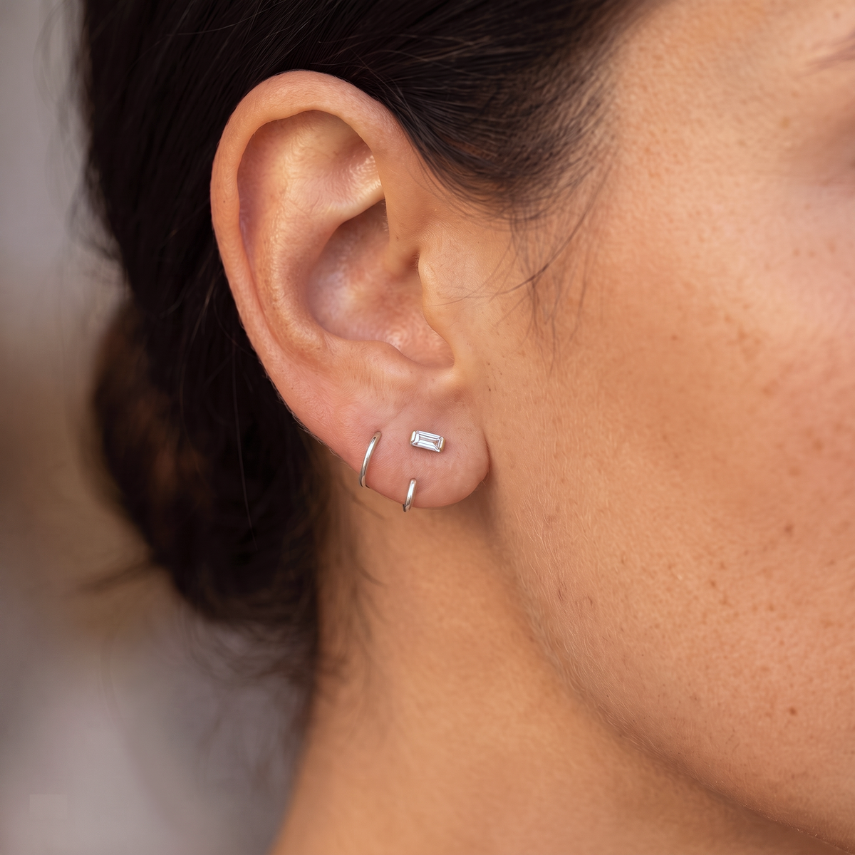 Mini Hugging Hoop Earrings (Pair) - Gold