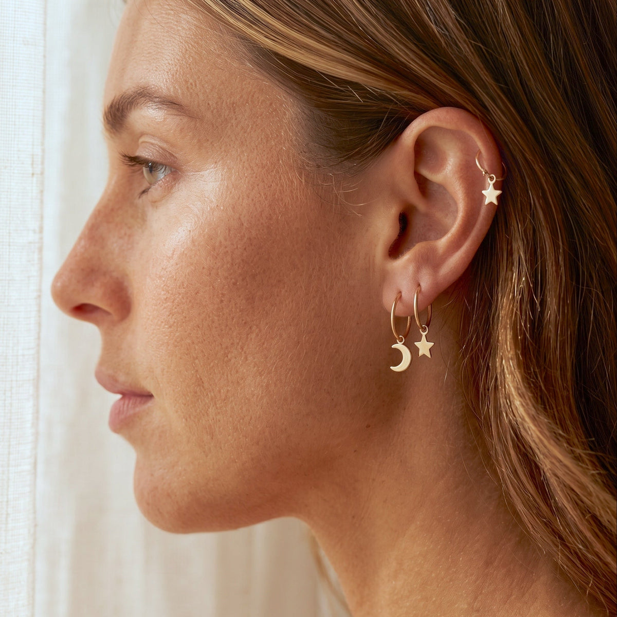 Twilight Hoop Earrings - Gold