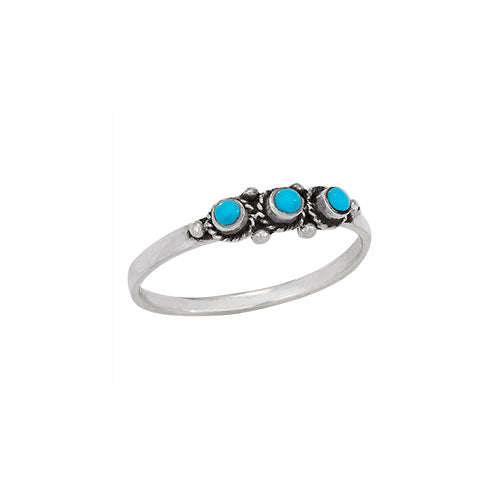 Turquoise Trio Ring