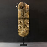 Grebo War Mask with Feathers