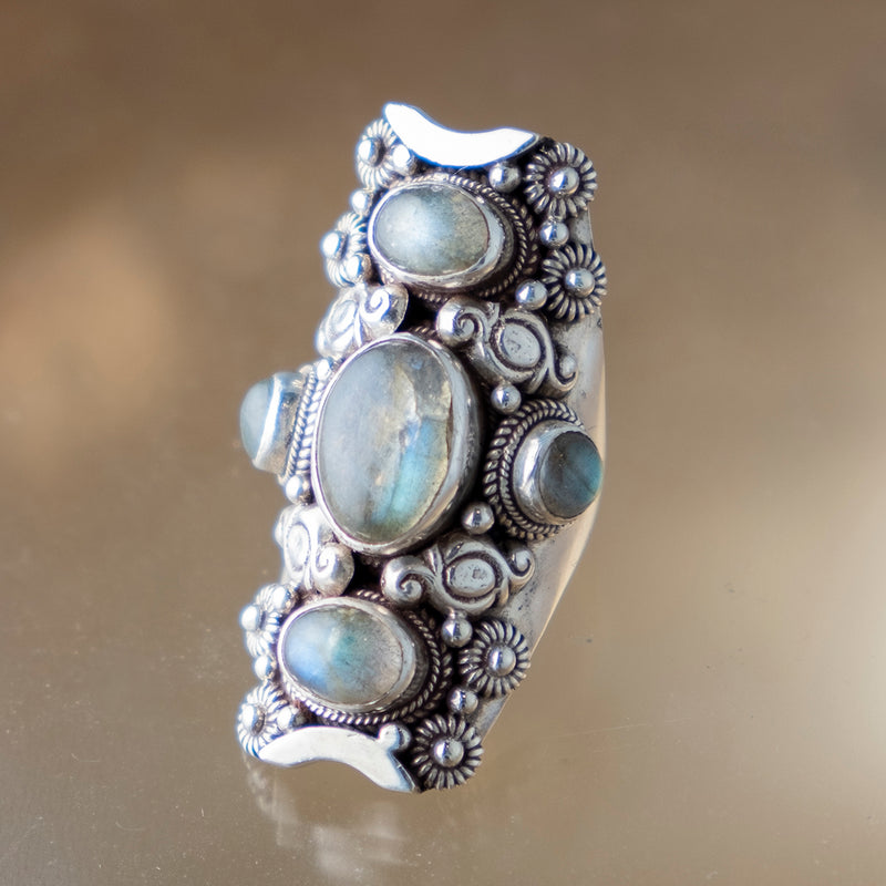Labradorite Triple Ring