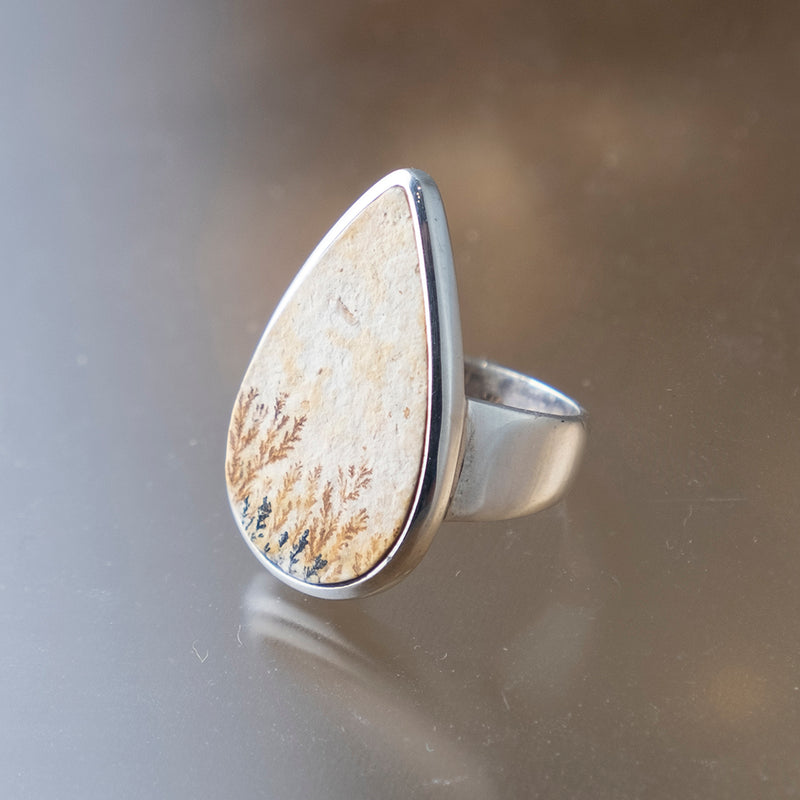 Teardrop Psilomelane Ring
