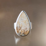 Teardrop Psilomelane Ring
