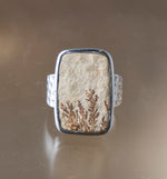 Rectangle Psilomelane Ring