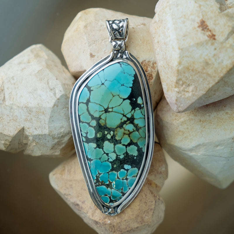 Tibetan Turquoise Freeform Pendant